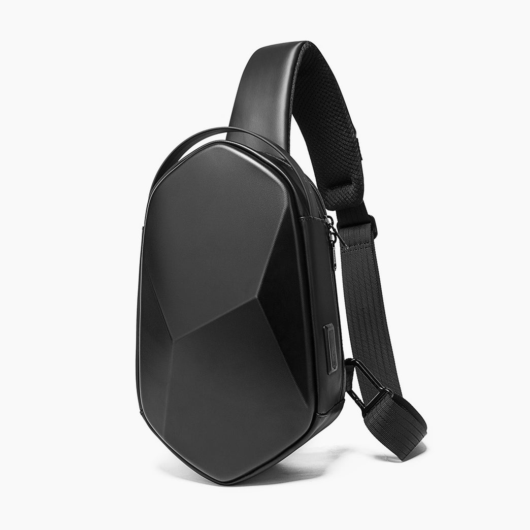 Bange - Bange Crashpak - Bolsa Tiracolo Masculina Rígida e Impermeável - Bolsas de ombroMy Bange - &cor_Preto